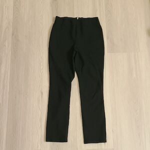H&M Black High-Waisted Pants Career Business Stretchy Small Zipper Straight Leg